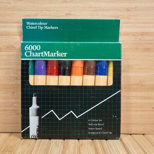 Vintage Eberhard Faber 6000 ChartMarker, 8 Colour set, NEW